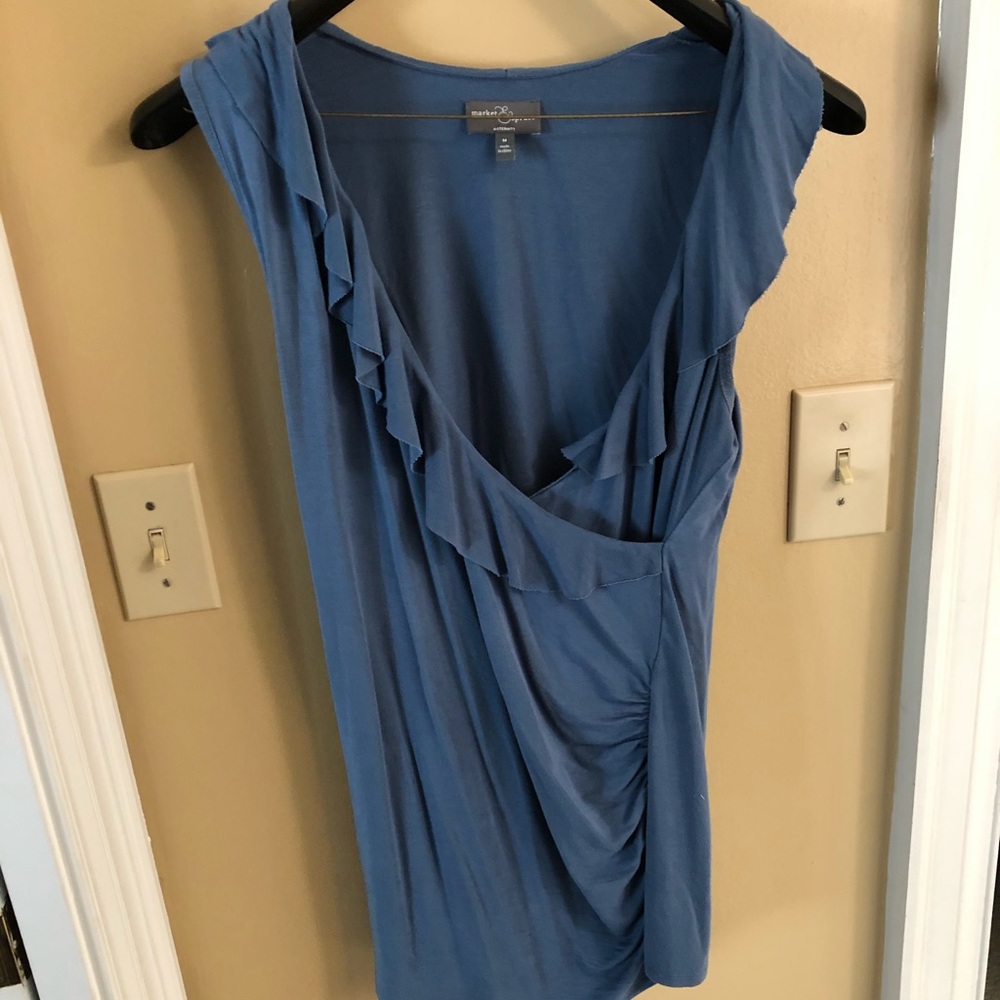 Market & Spruce Maternity Ruffle Tank Top